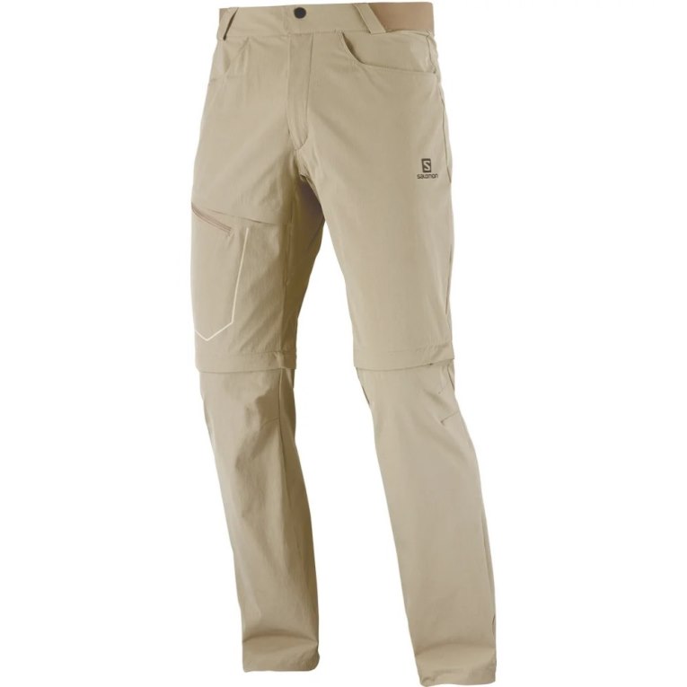 Khaki Salomon Wayfarer Zip Off Men's Sport Pants | IE WT6413